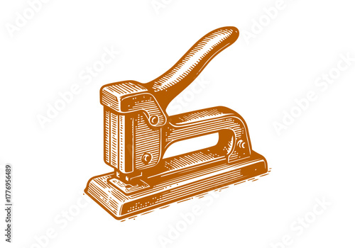 Stapler hand drawn simple  vector illustration