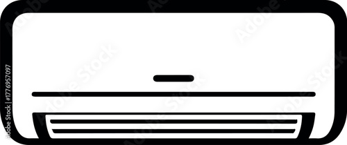 Air Conditioner Icon Minimal Line Art Cooling Technology