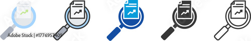 analysis icon set multi style various collection