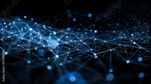 Abstract blue network connectivity background for tech and digital design.