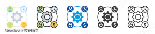 gig economy icon set multi style various collection
