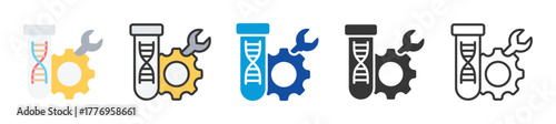 bioengineering icon set multi style various collection