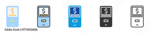mobile payment icon set multi style various collection