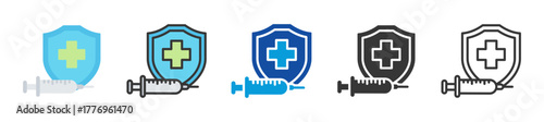 immunology icon set multi style various collection