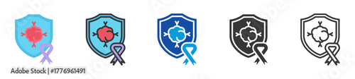 oncology icon set multi style various collection