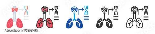 physiology icon set multi style various collection