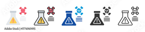 toxicology icon set multi style various collection