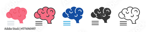 neuroscience icon set multi style various collection