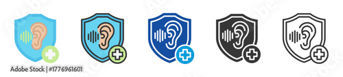 audiology icon set multi style various collection