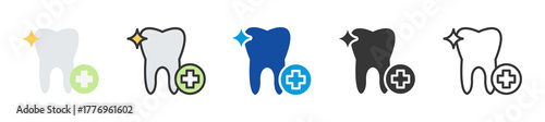 dentistry icon set multi style various collection