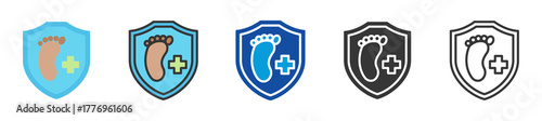 podiatry icon set multi style various collection