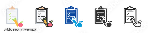 nutrition icon set multi style various collection