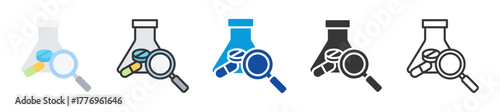 clinical research icon set multi style various collection