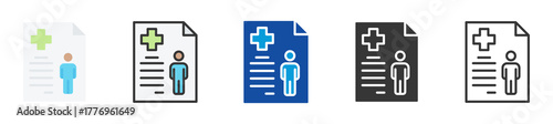 medical informatics icon set multi style various collection
