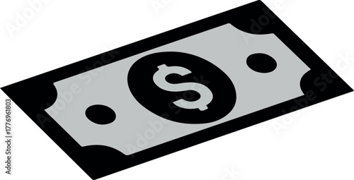 Dollar Bill Vector Illustration Cash Money Finance Economy Symbol Isolated