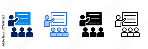 Training  Icon Set Different Style Collection 