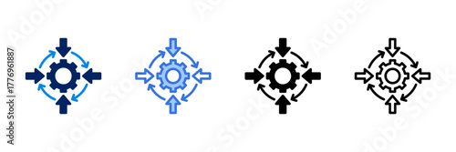 Integration  Icon Set Different Style Collection 