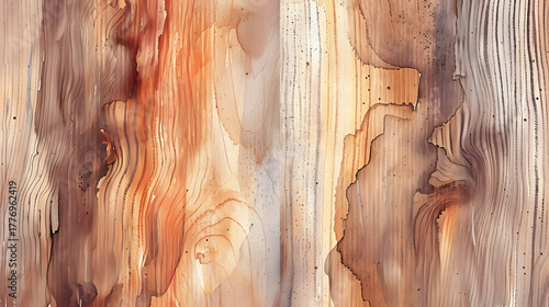 close-up watercolor wood texture detail brown