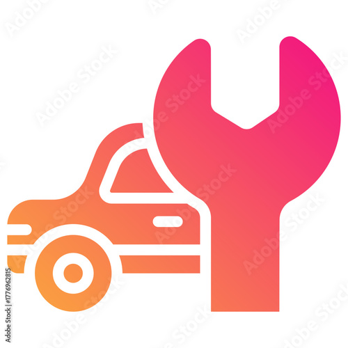 car repair gradient fill icon