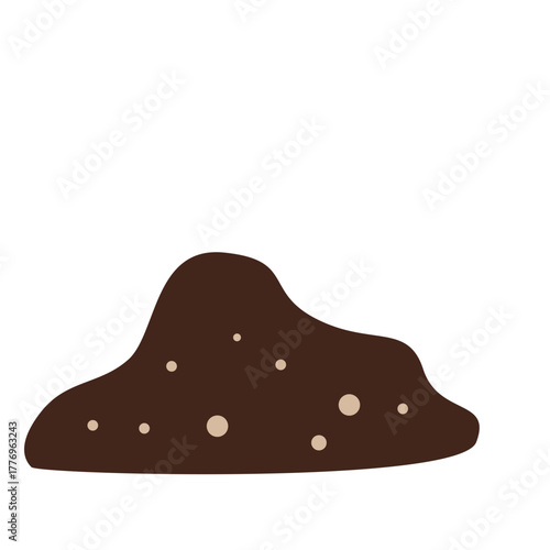 Pile of polluted soil with visible contaminants, representing land degradation and the urgent need for soil remediation in sustainable environmental management.