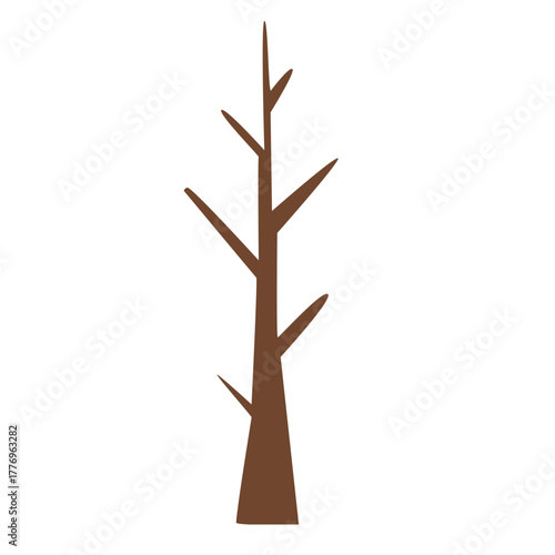 Single dead tree representing ecosystem collapse and air pollution impact, ideal for environmental awareness campaigns on climate change and deforestation.