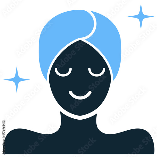 Beauty care icon vector. Represents cosmetics, skin treatment, and personal grooming themes. Ideal for salon, makeup, and female hygiene services.