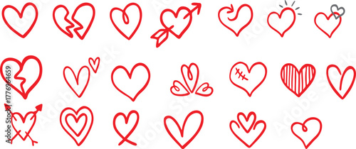 Love Icon Doodle Collection Set