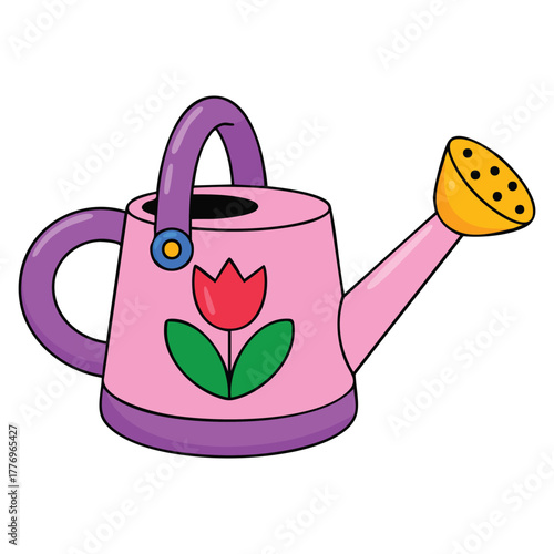 Sprinkler vector illustration isolated on white background suitable for gardening irrigation system landscape maintenance or water supply themed artwork