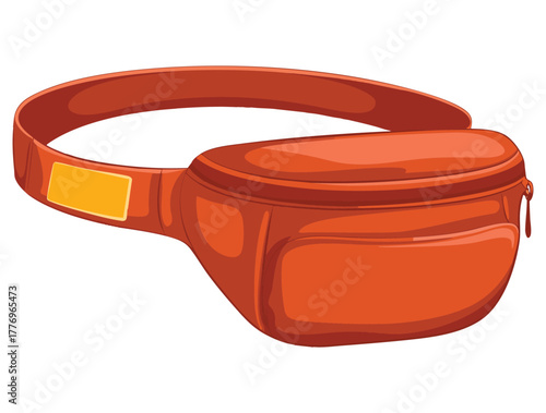 Stylish red waist bag perfect for securely carrying personal items ideal for travel everyday use urban fashion and modern accessory design projects