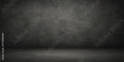 Dark empty concrete grunge wall texture backdrop for vintage design