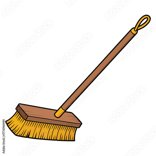 Vector illustration of brush isolated on white background suitable for art tool painting creative school hobby or craft themed design projects