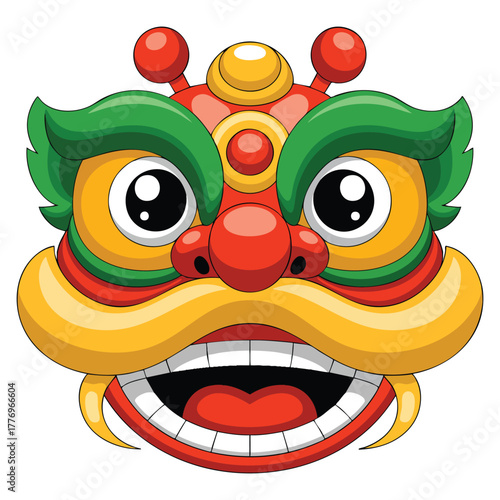 Vector illustration of colorful toy dragon on white background suitable for kids toy fantasy play illustration or decorative creative artwork project