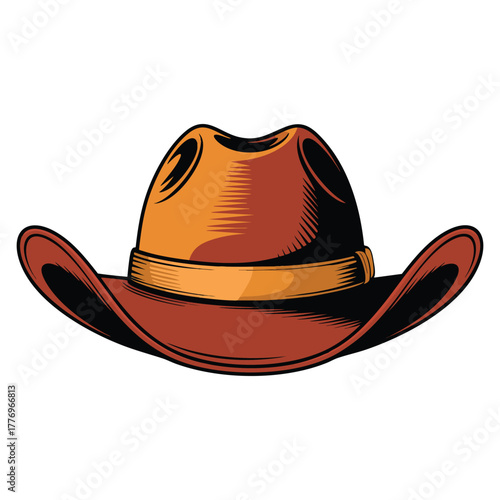 Vector illustration of fashion hat isolated on white background suitable for clothing accessory apparel style wardrobe design and creative fashion themed projects