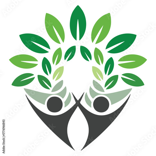 Vector illustration of family tree symbol icon logo design template perfect for genealogy nature community or family themed creative artwork decoration