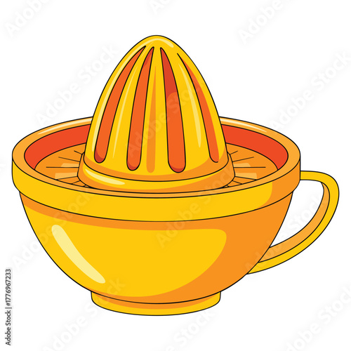 Vector illustration of juice extractor on white background ideal for smoothie recipe designs beverage projects or culinary appliance themed artwork