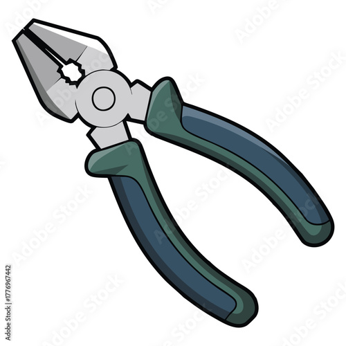 Vector illustration of nipper pliers icon hand cutting repair tool ideal for mechanic equipment workshop or maintenance themed creative design artwork