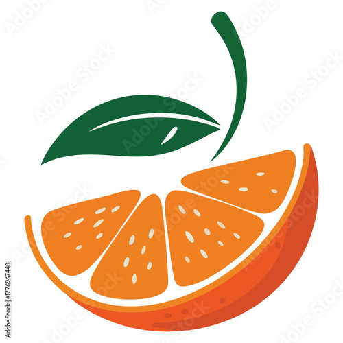 Vector illustration of orange logo isolated on white background suitable for branding corporate identity marketing design or creative business artwork themes