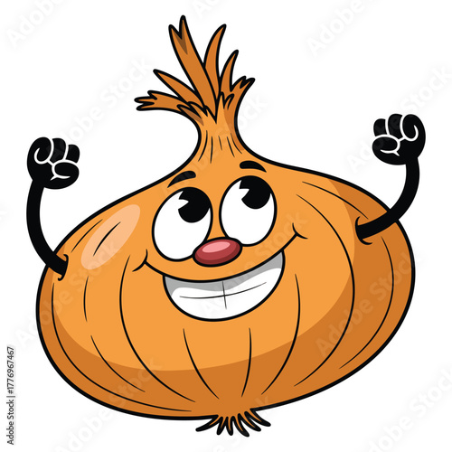 Vector illustration of onion isolated on white background ideal for culinary vegetable food design recipe cooking or grocery themed artwork