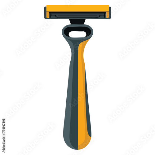 Vector illustration of razor with replaceable cassettes in cartoon style isolated on white background ideal for shaving personal care and hygiene concepts