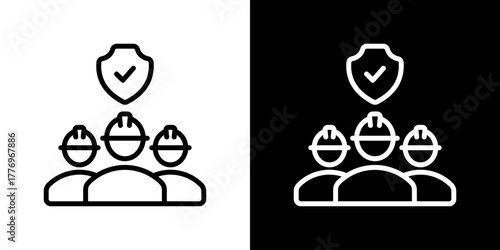 Safety Icon Set. Clean Line Design With Light And Dark Versions For Versatile Use. 