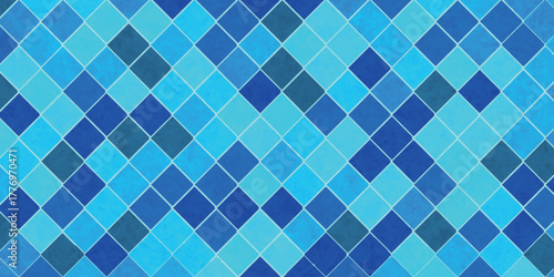 青　和柄　幾何学　模様　背景