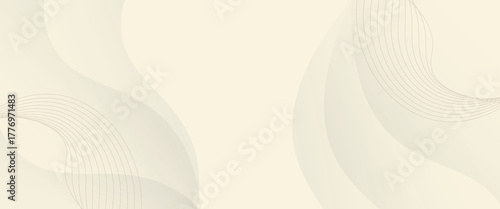 Abstract cream luxury background. Modern elegant wavy wallpaper. Banner background template for beauty products, sales, advertising, events, web, and pages.