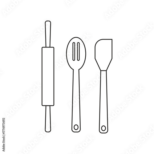 set of kitchen utensils