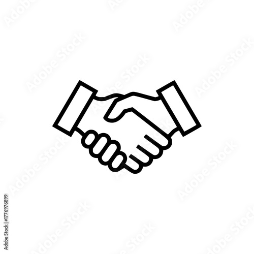 Handshake Symbolizing Agreement and Partnership in Business.
