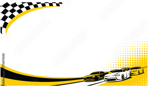 Dynamic motorsport racing abstract background design with fast-moving lines and modern energy effects, perfect for sports posters, automotive branding, speed concepts, and event promotions.
