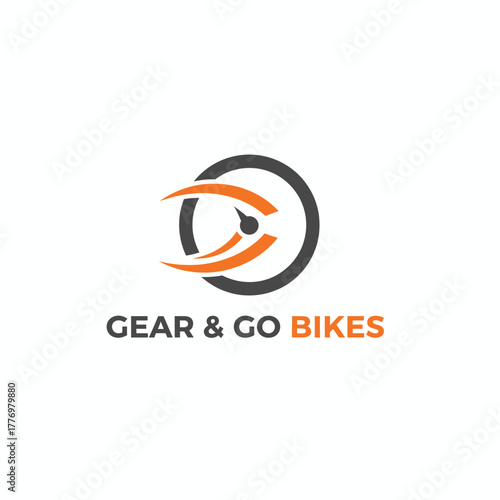 Stylized logo of a circular design, consisting of an orbit and an orange colored arrow-like shape