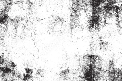 Wallpaper Mural Black White Grunge Distressed Texture, Cracked Concrete Wall Overlay, Urban Industrial Design Background Element Torontodigital.ca