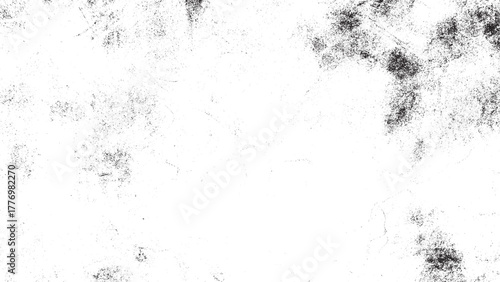Gritty Black Dust and Scratches Abstract Texture Overlay on White Background