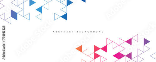 Graphic design element and abstract geometric background with triangle shape pattern.	