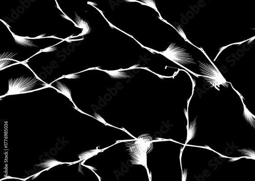 Lightning crack effect lines, comic electric shock impact tone 